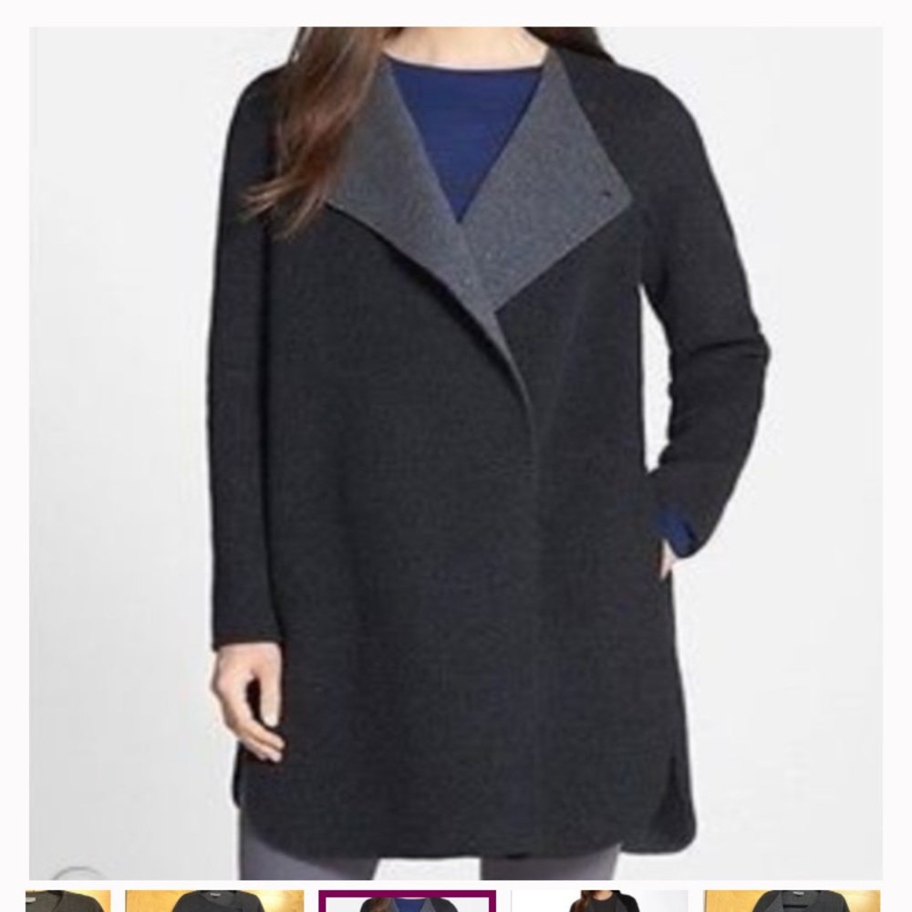 Vince Wool Blend Assymetrical Knee Length Jacket. Women's size Medium.